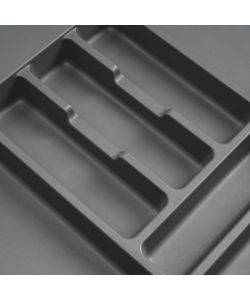 Portaposate Optima per cassetto da cucina Vertex/Concept 500, modulo 500 mm, Spalle 16mm, Plastica, grigio antracite