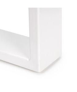 Set di due gambe Square rettangolari per tavolo, larghezza 800 mm, verniciate di bianco
