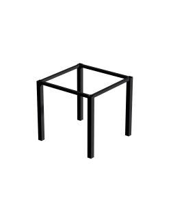 Emuca Gambe quadrate e struttura tavolo, 50x50mm Verniciato nero 750x750 mm