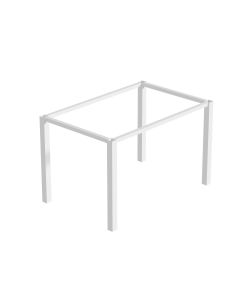 Emuca Gambe quadrate e struttura tavolo, 50x50mm Verniciato bianco 1150x750 mm