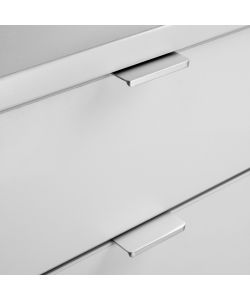 Emuca Maniglia per mobile Setubal, L 198 mm, interasse 128 mm, Alluminio, Anodizzato opacoto