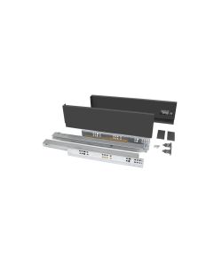 Emuca Cassetto esterno Vertex 40 kg altezza 93 mm, profondit 450mm, Grigio antracite, Acciaio 1 UN