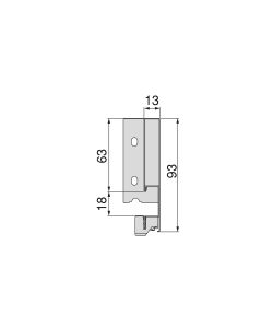 Emuca Cassetto esterno Vertex 40 kg altezza 93 mm, profondit 450mm, Grigio antracite, Acciaio 1 UN