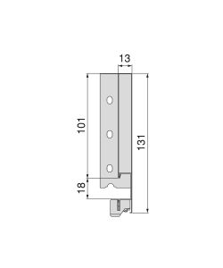 Emuca Cassetto esterno Vertex 40 kg altezza 131 mm, profondit 450mm, Grigio antracite, Acciaio 1 UN