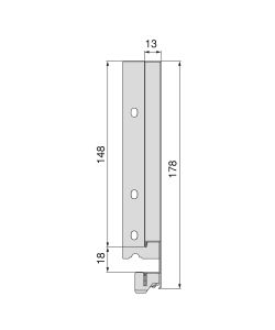 Emuca Cassetto esterno Vertex 40 kg altezza 178 mm, profondit 450mm, Grigio antracite, Acciaio 1 UN