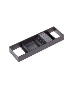 Emuca Portacoltelli Orderbox per cassetto, 150x470 mm, Grigio antracite, Acciaio e Legno 1 UN
