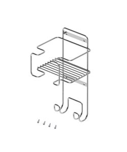 Emuca Supporto per ferro e asse da stiro per lavanderia, Acciaio, Cromato lucido 1 UN