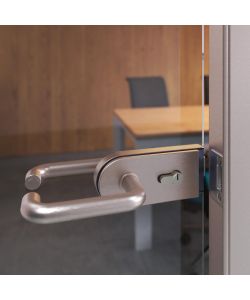 Emuca Maniglie per serrature di porte da interno in vetro, Modello U, acciaio inox 1 SET