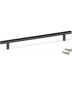 Lotto 10 maniglie per mobili Orlando L210mm nero verniciato