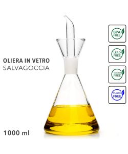 Classe Oliera in Vetro Borosilicato - Salvagoccia - 1000cc