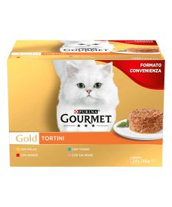 Gourmet Gold Tortini Cibo Umido per Gatti Multipack 24x85g