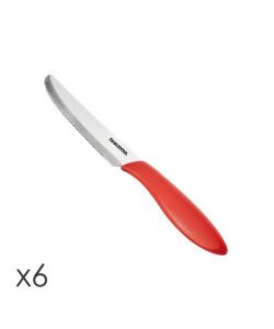 Set 6 coltelli da tavola 12 cm rosso