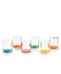 Set 6 Bicchieri Vetro Colorati - Assortiti - 280ml