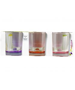 Set 6 Bicchieri Vetro Colorati - Assortiti - 280ml