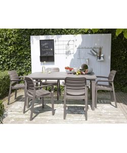 Keter Sedia Tisara da Esterno Resina Cappuccino Impilabile 58x53x83 cm