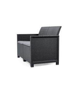 Keter Salotto da Giardino Emma Lounge Set - Antracite - Con Tavolino