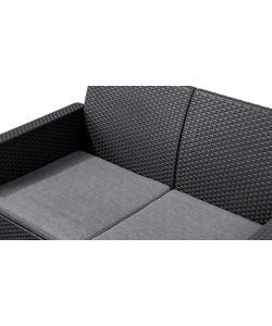 Keter Salotto da Giardino Emma Lounge Set - Antracite - Con Tavolino