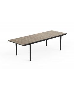 Keter Tavolo Allungabile Porto Effetto Legno Gambe Antracite 200-280x95 cm