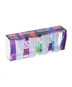 Set 4 Bicchierini da Shot in Vetro Elegante - 4,4x7 cm - 45 ml