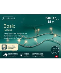 Filo 240 luci per Albero bianche con cavo trasparente