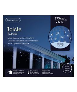 Lumineo Tenda Luminosa da Esterno 175 LED Bianco Freddo - 7,5 m