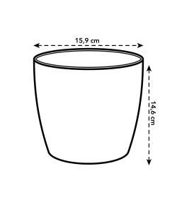 Elho Vaso Brussels - Nero - Ø 16 cm