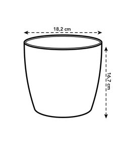 Elho Vaso Brussels - Nero - Ø 18 cm