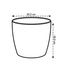 Elho Vaso Brussels - Bianco - Ø 22 cm