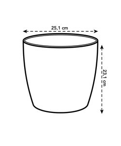 Elho Vaso Brussels - Bianco - Ø 25 cm