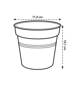 Elho Vaso da Esterno Growpot - Nero - 11 cm