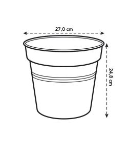 Elho Vaso da Esterno Growpot - Nero - 27 cm