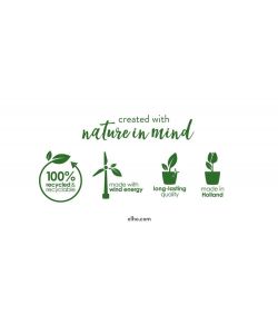 Elho Vaso Cilinder 45 cm Mild Terra per Esterno in Plastica Riciclata