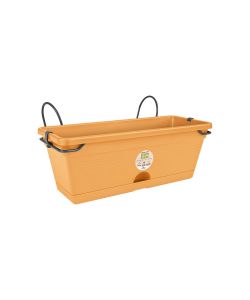 Elho Fioriera da Balcone 30 cm Mild Terra - Sottovaso Integrato, Resistente