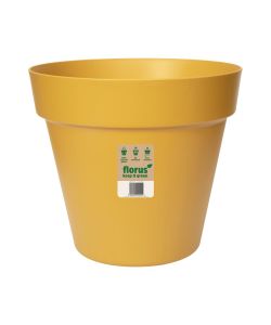 Elho Fioriera Paris Rotonda 25 cm Colore Mustard per Interno ed Esterno