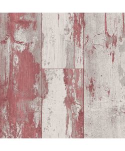 DUTCH WALLCOVERINGS Carta da Parati Legno Rosso e Beige