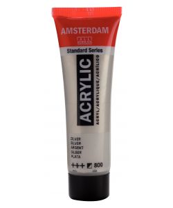 Colore acrilico Amsterdam acrylic 20 ml argento