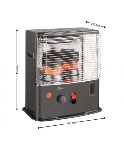 Qlima Stufa a Stoppino Portatile - 2,40 kW - 4,2 l