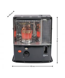 Qlima Stufa a Stoppino Portatile - Nero - 2,4 kW