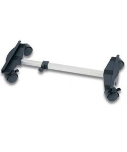 Qlima Carrellino Porta Stufe Regolabile - Nero e Argento - 35-57,5 cm