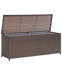 Baule da Giardino Marrone 120x50x60 cm in Polyrattan