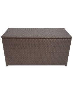 Baule da Giardino Marrone 120x50x60 cm in Polyrattan