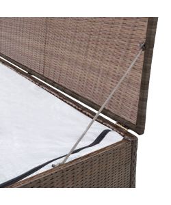 Baule da Giardino Marrone 120x50x60 cm in Polyrattan