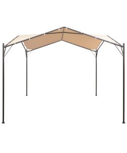 Gazebo Padiglione Tenda Tettoia 3x3 m Acciaio Beige