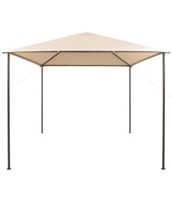 Gazebo Padiglione Tenda Tettoia 3x3 m Acciaio Beige