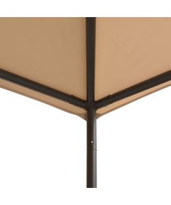 Gazebo Padiglione Tenda Tettoia 3x3 m Acciaio Beige