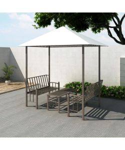 Padiglione da Giardino con Tavolo e Panche 2,5x1,5x2,4 m