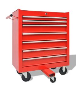  Carrello Portautensili Officina con 1125 Utensili Acciaio Rosso