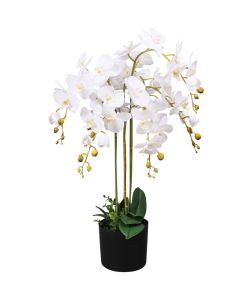 Orchidea Artificiale con Vaso75 cm Bianca