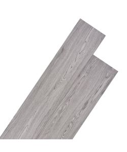 Listoni Pavimenti Non Autoadesivi PVC 5,26mq 2mm Grigio Scuro