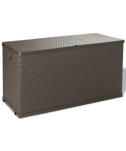 Baule da Giardino Marrone 120x56x63 cm in Rattan PP